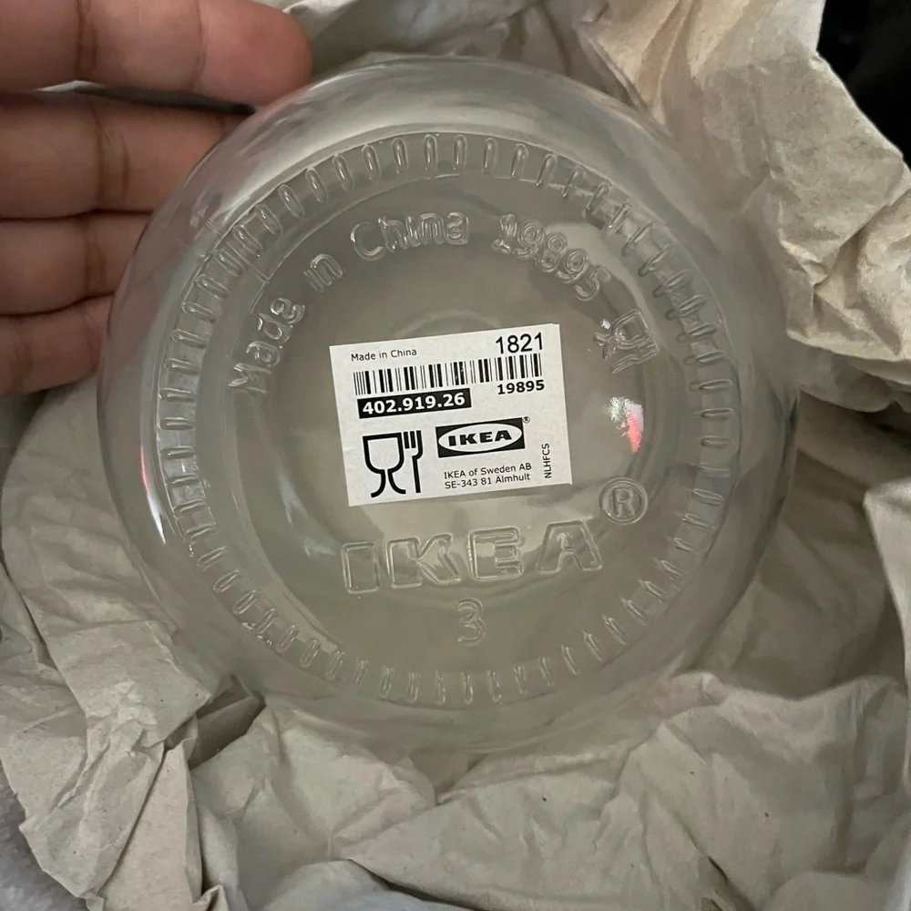IKEA Transparent Glass Storage Jar